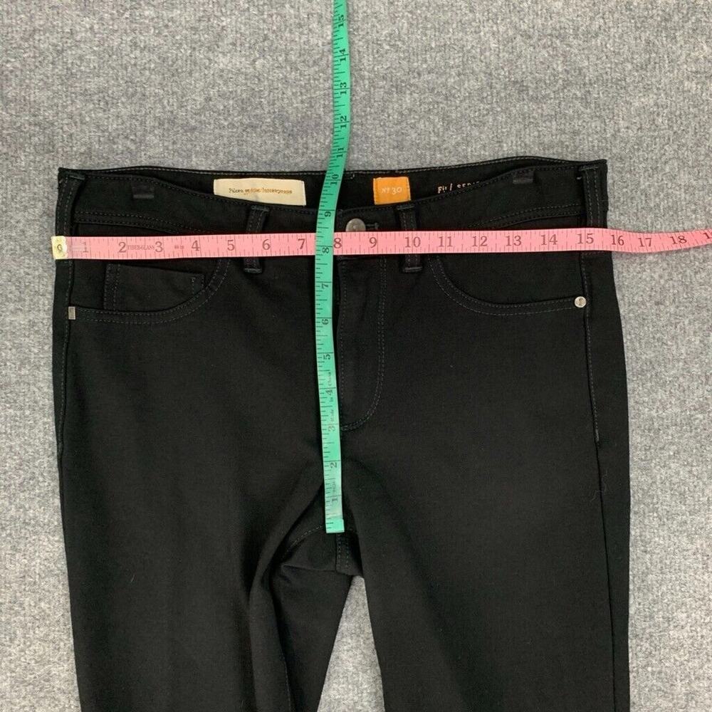Pilcro Jeans Womens 30 Black Skinny Serif Cropped Stretchy Mid Rise 5 Pockets - Picture 7 of 13